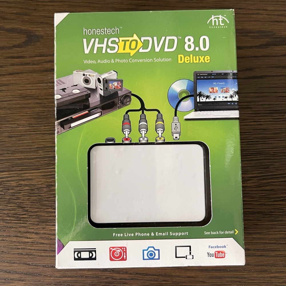 Honestech VIDBOX VHS to DVD 8.0 Deluxe VHS to DVD converter - New SEALED